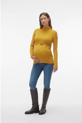 Mamalicious zwangerschapslongsleeve MLJACINA warmgeel Trui Dames Viscose Col XL - Foto 3