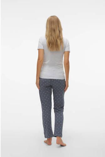 Mamalicious Zwangerschapspyjama met korte drukknoopsluiting model 'MIRA STAR' - Foto 3