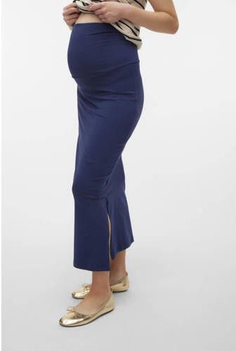 Mamalicious zwangerschapsrok MLEVA donkerblauw Dames Katoen Effen XL