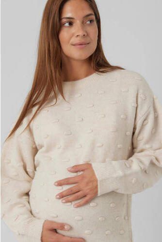 Mamalicious zwangerschapstrui MLROBIN wit Dames Acryl Ronde hals Effen XXL - Foto 3