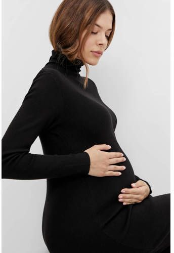 Mamalicious zwangerschapsjurk MLJACINA zwart Dames Viscose Col S