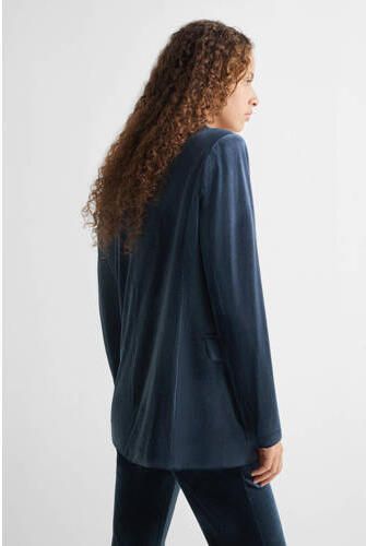 Mango Kids blazer marinieblauw Meisjes Polyester Reverskraag Effen 152(XXS) - Foto 3