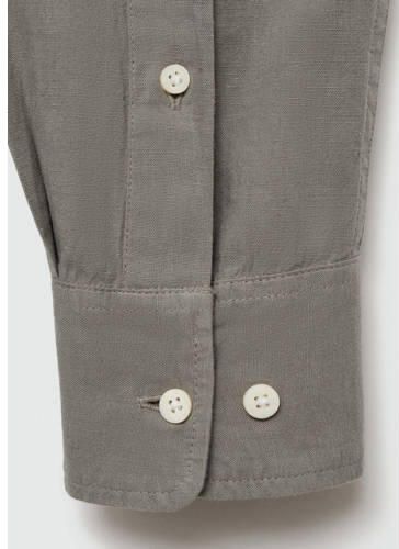 Mango Kids blouse kaki Groen Jongens Katoen Klassieke kraag Effen 158(XXS) - Foto 2