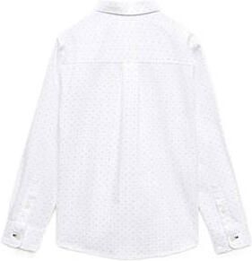 Mango Kids blouse met all over print wit Meisjes Katoen Klassieke kraag 116 - Foto 2