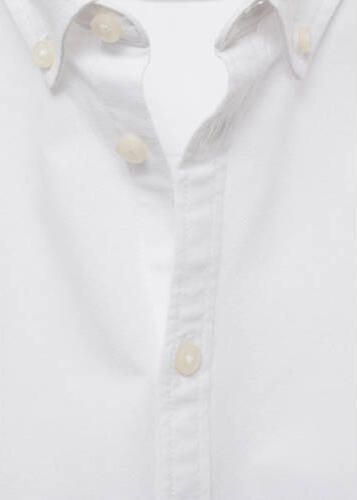 Mango Kids blouse wit Meisjes Katoen Klassieke kraag Effen 134