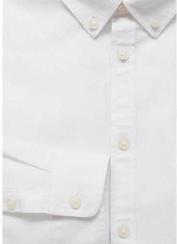 Mango Kids blouse wit Meisjes Katoen Klassieke kraag Effen 134 - Foto 2
