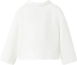 Mango Kids blouse wit Meisjes Katoen Klassieke kraag Effen - Foto 3