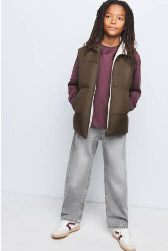 Mango Kids bodywarmer bruin Jongens Polyester Capuchon Effen - Foto 3