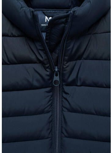 Mango Kids bodywarmer donkerblauw Meisjes Polyester Col Effen 158(XS)