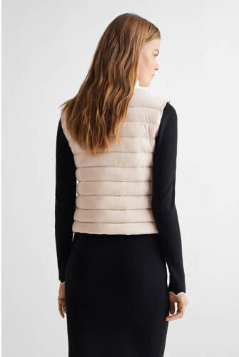 Mango Kids bodywarmer ecru Meisjes Polyester Col Effen 158(XS)