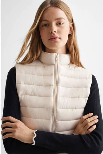 Mango Kids bodywarmer ecru Meisjes Polyester Col Effen 158(XS) - Foto 3