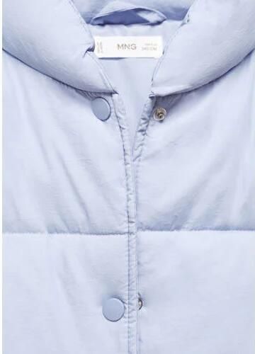 Mango Kids bodywarmer lichtblauw Meisjes Polyamide Col Effen 128