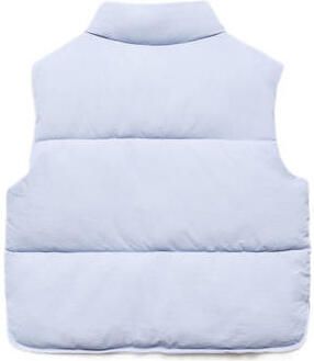 Mango Kids bodywarmer lichtblauw Meisjes Polyamide Col Effen 128 - Foto 3