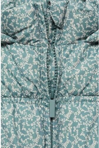 Mango Kids bodywarmer met all over print groen Meisjes Polyester Capuchon 116 - Foto 2