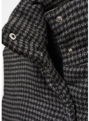 Mango Kids bodywarmer met pied-de-poule zwart wit Meisjes Polyester Opstaande kraag 158(XS) - Foto 2