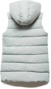 Mango Kids bodywarmer mintgroen Meisjes Polyester Capuchon Effen 140 - Foto 1