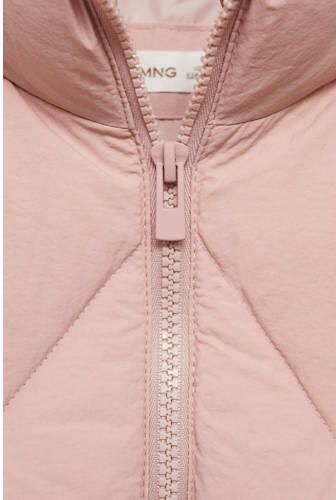 Mango Kids bodywarmer roze Meisjes Polyamide Opstaande kraag Effen 116 - Foto 3