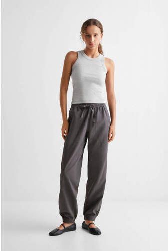 Mango Kids broek antraciet Grijs Meisjes Katoen Effen 152(XXS) - Foto 2
