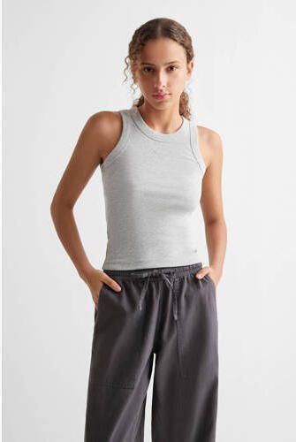 Mango Kids broek antraciet Grijs Meisjes Katoen Effen 152(XXS) - Foto 3