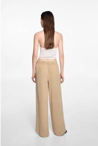 Mango Kids broek beige Meisjes Katoen Effen 152(XXS)