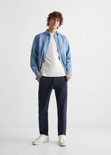 Mango Kids broek donkerblauw Jongens Katoen Effen 158(XXS) - Foto 2