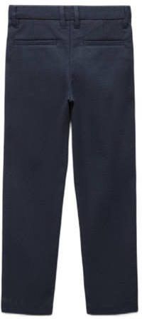 Mango Kids broek donkerblauw Jongens Polyester Effen 128