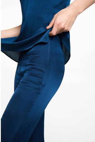 Mango Kids broek donkerblauw Meisjes Lyocell Effen 152(XXS) - Foto 2