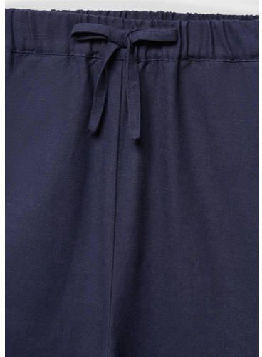 Mango Kids broek donkerblauw Meisjes Viscose Effen 116 - Foto 2