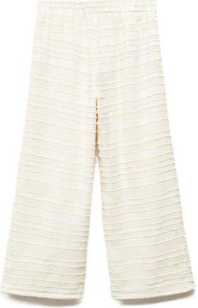 Mango Kids broek ecru Meisjes Polyester Effen 128