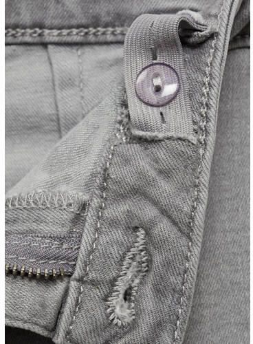 Mango Kids broek grey denim Grijs Effen 122 | Broek van