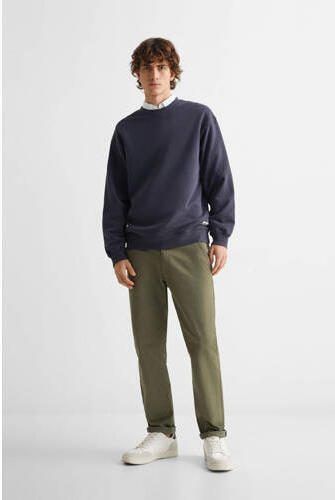 Mango Kids broek kaki Groen Jongens Katoen Effen 164(XS)