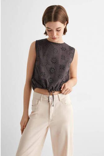 Mango Kids broek lichtbeige Meisjes Lyocell Effen 152(XXS) - Foto 2