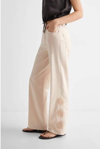 Mango Kids broek lichtbeige Meisjes Lyocell Effen 152(XXS) - Foto 3