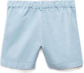 Mango Kids broek lichtblauw Korte broek Jongens Linnen Effen 110