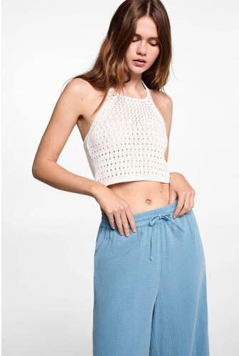 Mango Kids broek lichtblauw Meisjes Katoen Effen 152(XXS) - Foto 3