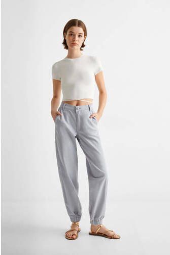 Mango Kids broek lichtblauw Meisjes Katoen Effen 152(XXS) - Foto 2