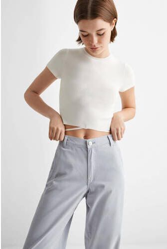Mango Kids broek lichtblauw Meisjes Katoen Effen 152(XXS) - Foto 3