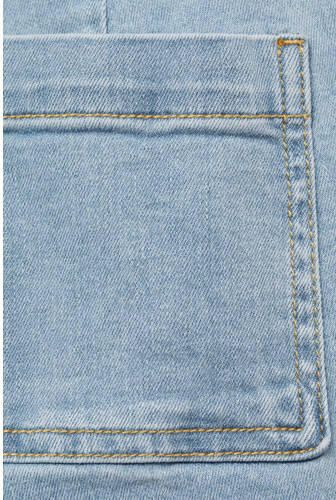 Mango Kids broek light blue denim Blauw Effen 128