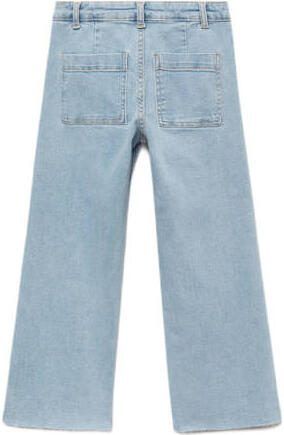 Mango Kids broek light blue denim Blauw Effen 128 - Foto 3