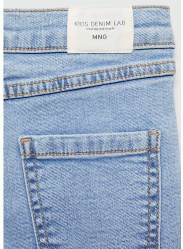 Mango Kids broek light blue denim Blauw Meisjes Stretchkatoen Effen 116