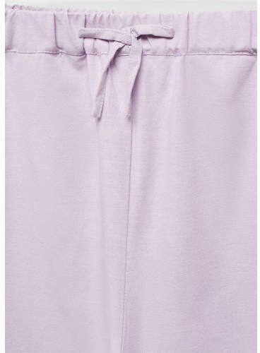 Mango Kids broek lila Paars Meisjes Viscose Effen 128