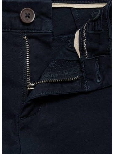 Mango Kids broek marine Wit Jongens Stretchkatoen Effen 128 - Foto 3