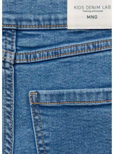 Mango Kids broek medium blue denim Blauw Meisjes Stretchkatoen Effen 128