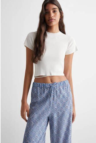 Mango Kids broek met all over print blauw Meisjes Viscose All over print 152(XXS) - Foto 2