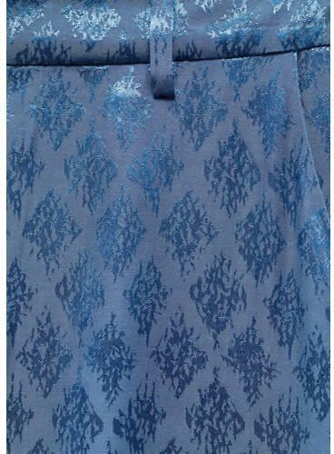 Mango Kids broek met all over print blauw Meisjes Viscose All over print 152(XXS)