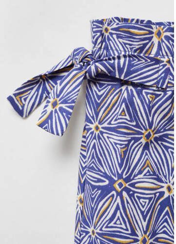 Mango Kids broek met all over print paars Meisjes Katoen All over print 116 - Foto 3