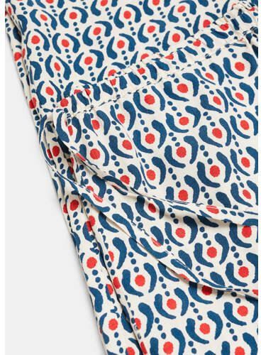 Mango Kids broek met all over print rood blauw wit Multi Meisjes Viscose 152(XXS) - Foto 2