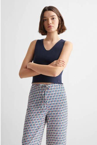 Mango Kids broek met all over print rood blauw wit Multi Meisjes Viscose 152(XXS) - Foto 3