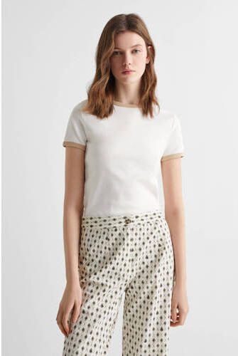 Mango Kids broek met all over print wit Meisjes Katoen All over print 152(XXS) - Foto 2