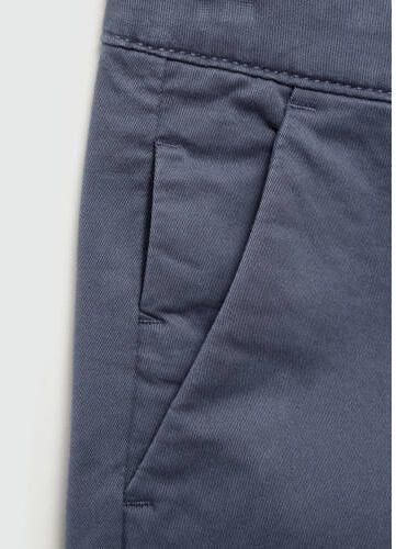 Mango Kids broek middenblauw Jongens Stretchkatoen Effen 116 - Foto 2